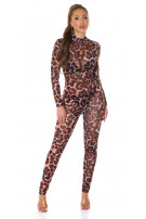 Sexy dieren-print look overall luipaard